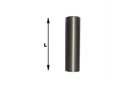 Adapter M16x1, nickel plated, length (L) total=46mm, volle thread, axle hole = Ø12,7mm including 2 rings Ø30x3mm, 2 bolts d=6mm