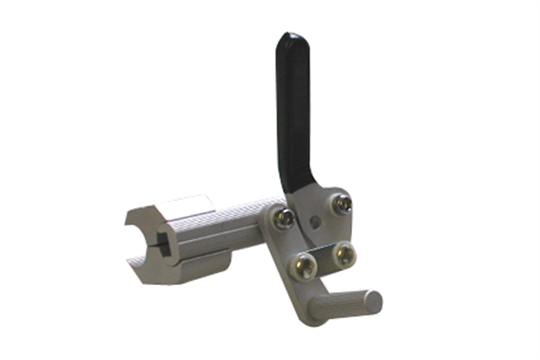 Hand brake aluminum naturel, universal, right, incl. fixation clamp for 25 mm tube, lengte 80 mm 