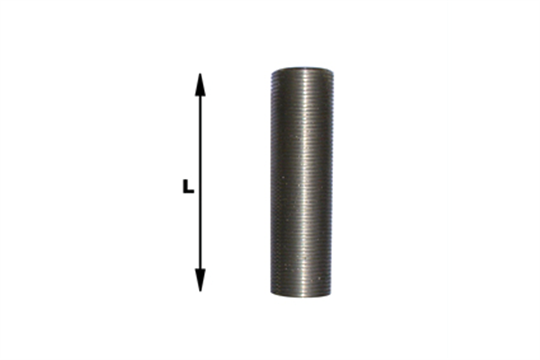 Adapter M16x1, stainless steel, length (L) total=50mm, volle thread, axle hole=Ø12mm including 2 rings Ø30x3mm, 2 bolts d=6mm